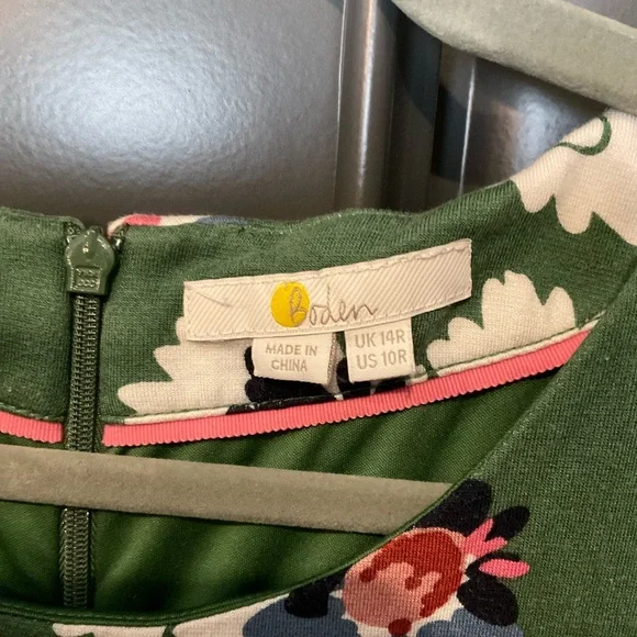 Boden Floral Green Dress size 10 - Picture 3 of 5